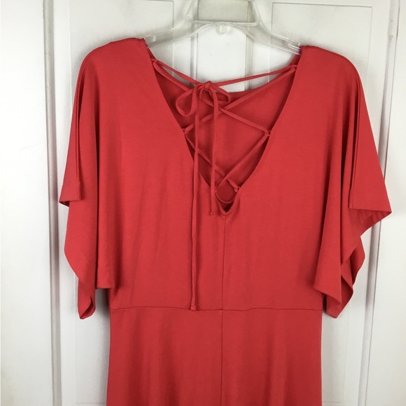 GAP Coral Dress Lace Up Back Dolman Sleeve Size S NWT - Picture 2 of 7